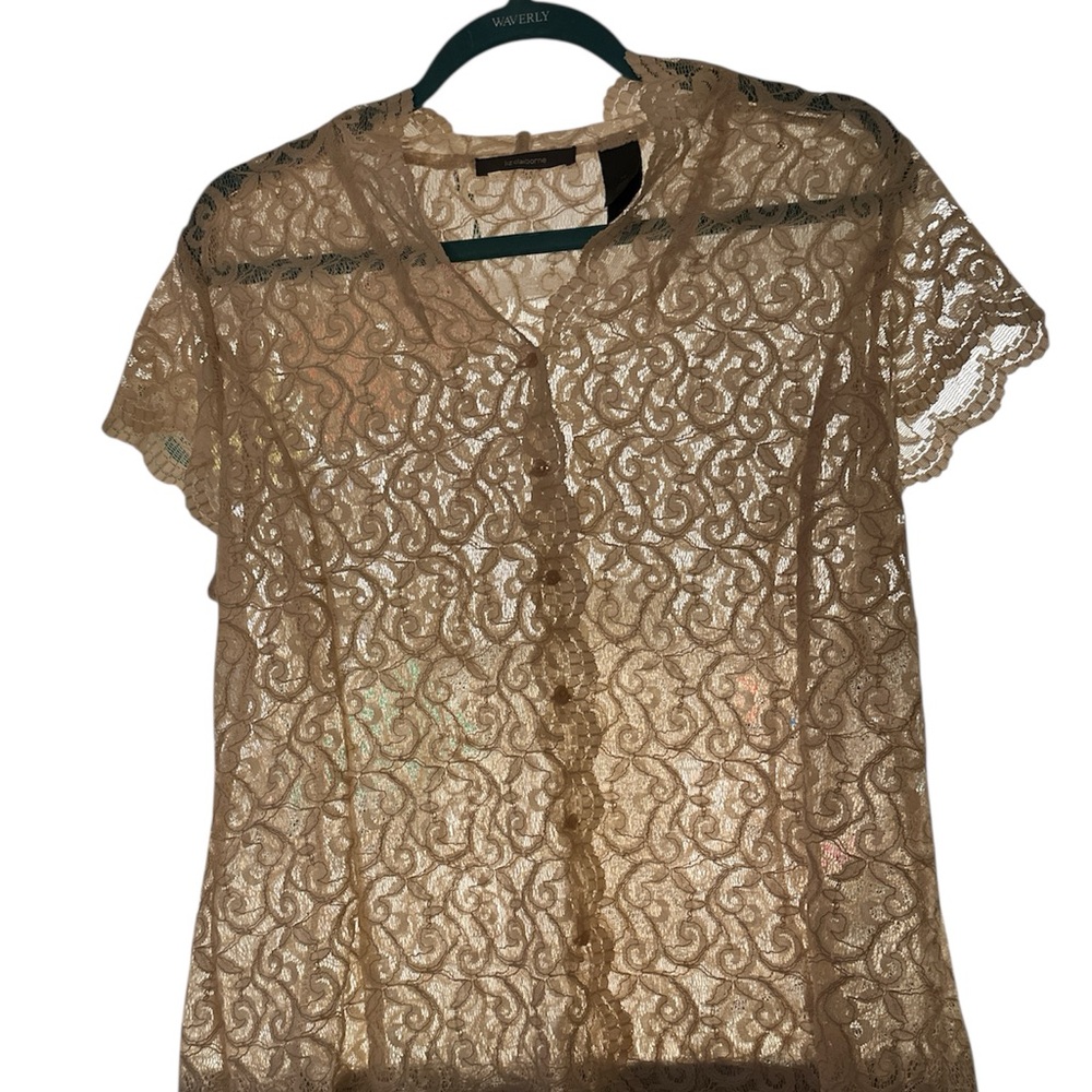 Liz Claiborne Lace Blouse - Cream